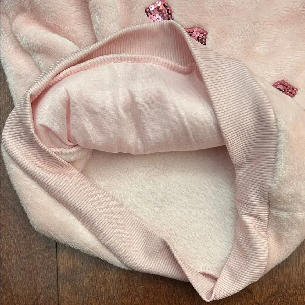 Derek Heart Kid’s Deliciously Soft Pink Set with Sequin Bow Details, Size 6